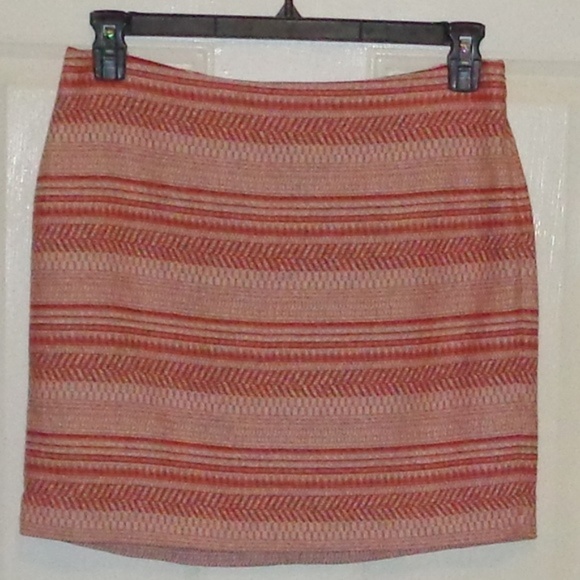 Banana Republic Rust Red Stripe Mini Skirt - Picture 1 of 2
